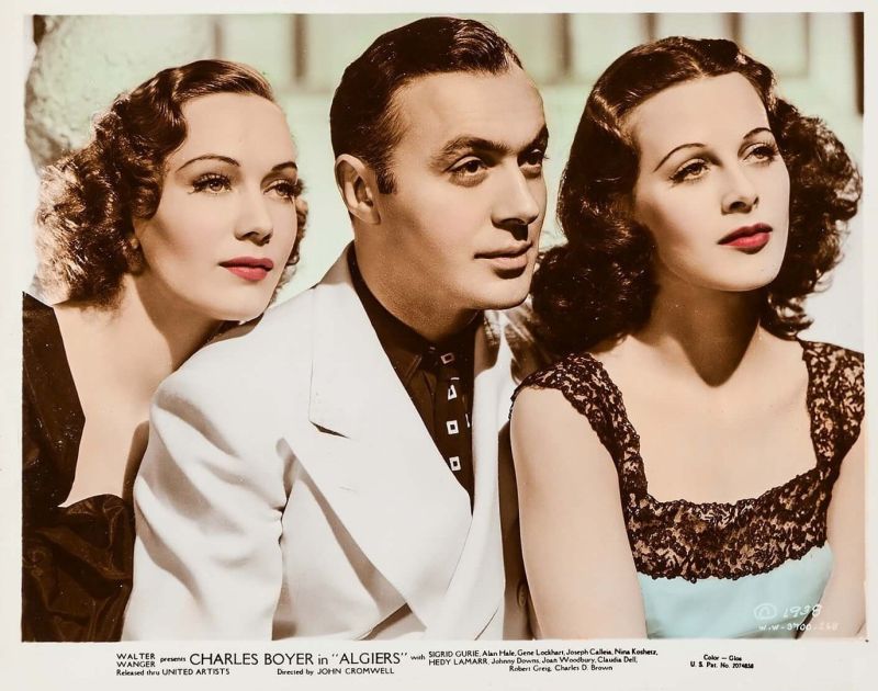 Sigrid Gurie, Charles Boyer, and Hedy Lamarr in Algiers