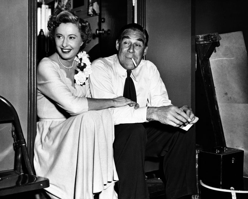 Barbara Stanwyck and Paul Douglas Behind the Scenes of Clash by Night
