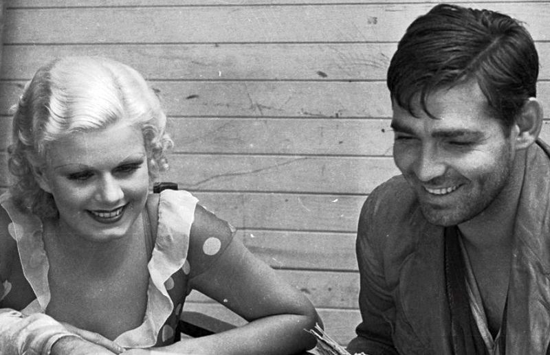 Jean Harlow and Clark Gable, Behind the Scenes of Red Dust