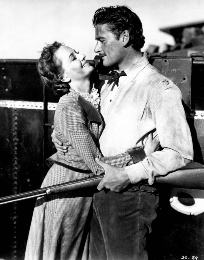 Olivia de Havilland and Errol Flynn in Dodge City 