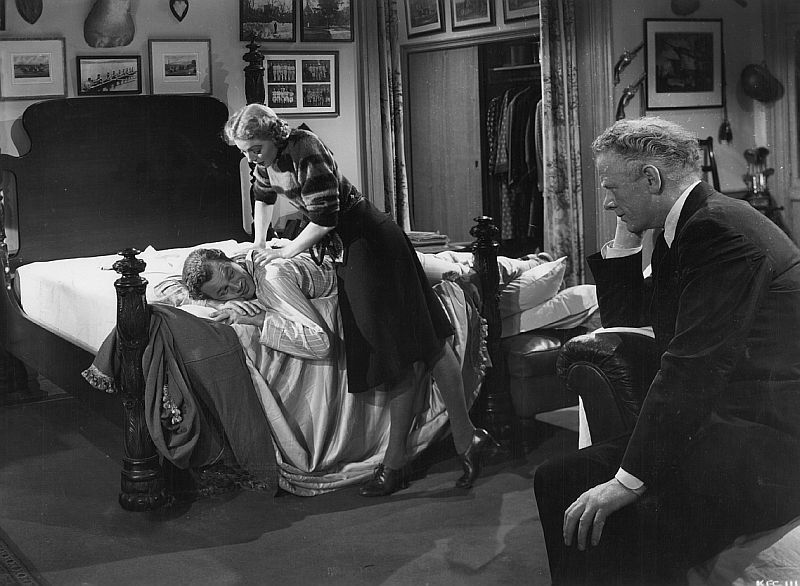 Joseph Cotten, Loretta Young, and Charles Bickford in The Farmer's Daughter