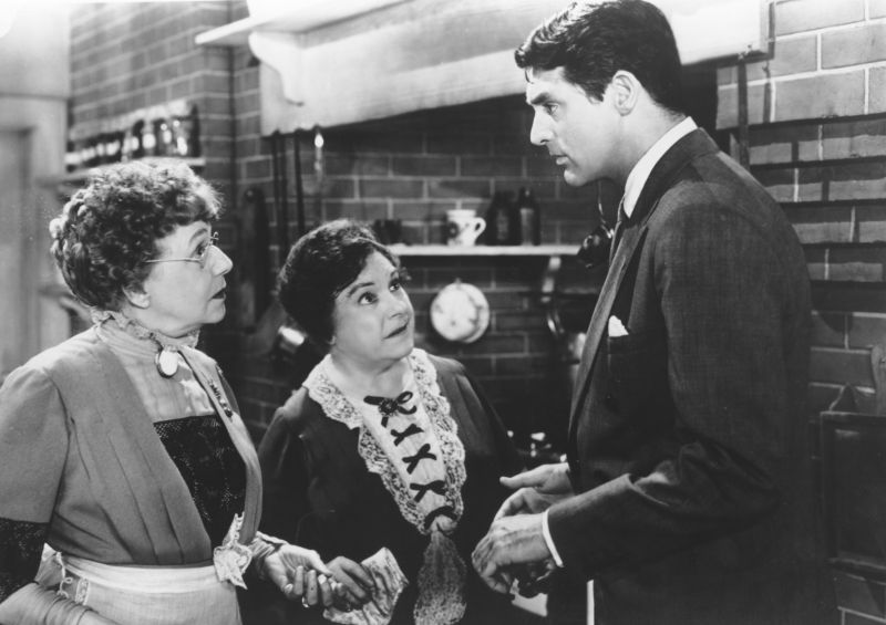 Jean Adair, Josephine Hull, and Cary Grant in Arsenic and Old Lace
