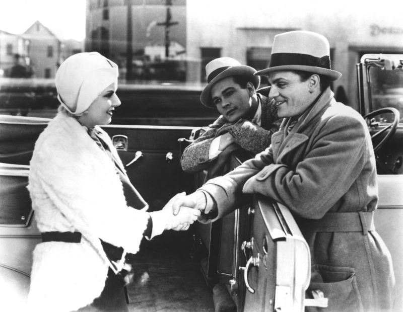 James Cagney, Jean Harlow, and Edward Woods in The Public Enemy 