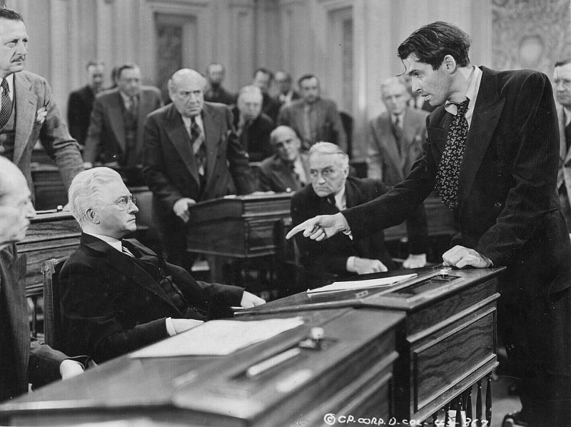 Claude Rains and James Stewart in Mr. Smith Goes to Washington