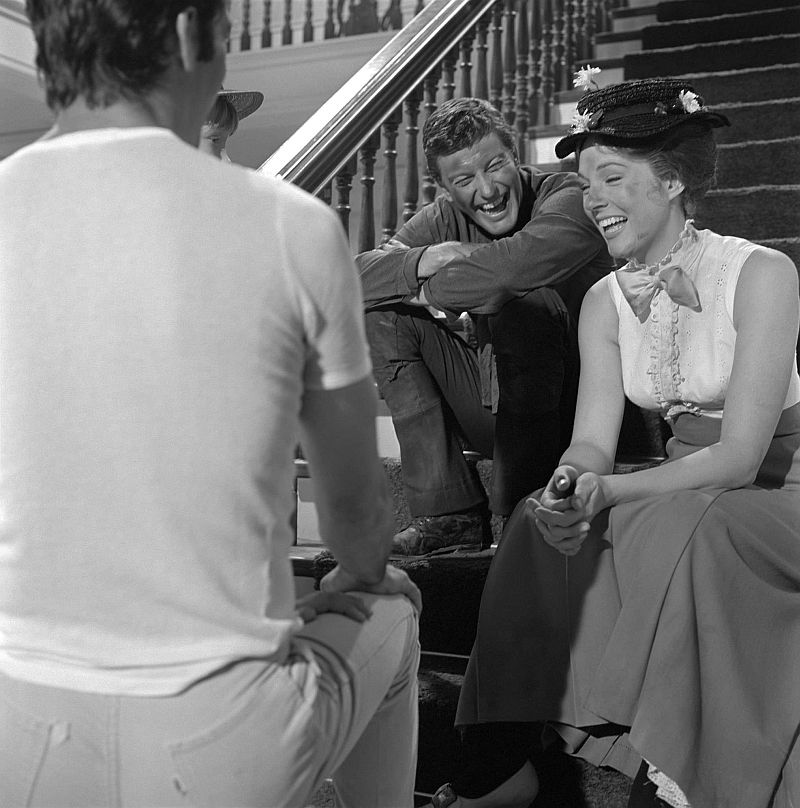 Dick Van Dyke and Julie Andrews Behind the Scenes of Mary Poppins