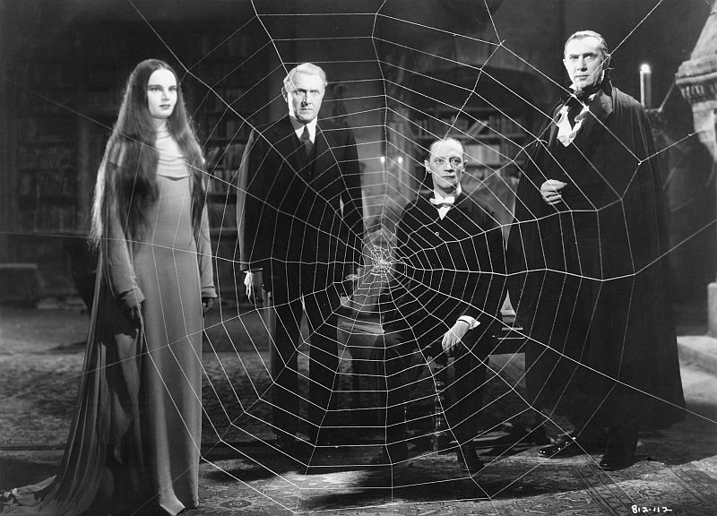 Mark of the Vampire: Carroll Borland, Holmes Herbert, James Bradbury Jr., and Bela Lugosi
