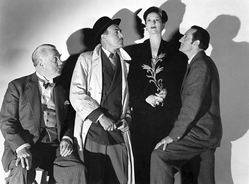 Nigel Bruce, Gale Sondergaard, Dennis Hoey, and Basil Rathbone - The Spider Woman (1943)