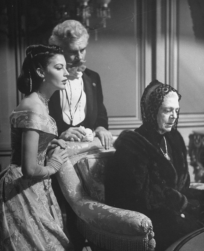 Ava Gardner, Walter Huston, and Ethel Barrymore in The Great Sinner