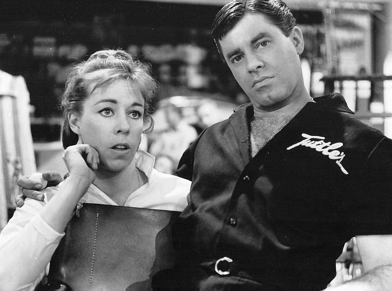 Carol Burnett and Jerry Lewis on the Set of Who's Minding the Store