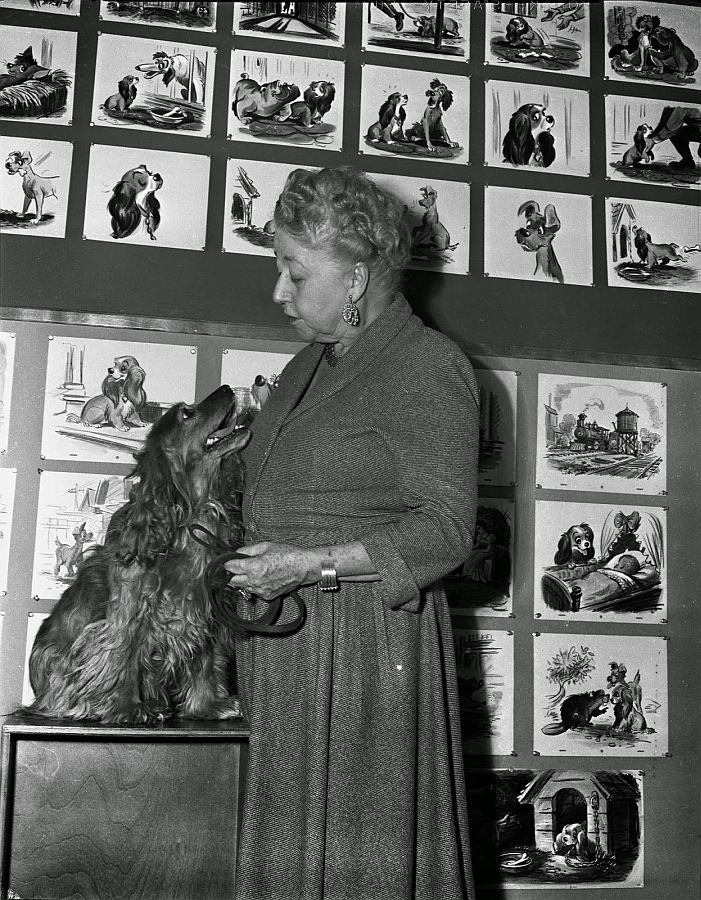 Verna Felton (Aunt Sarah) Behind the Scenes of Lady and the Tramp